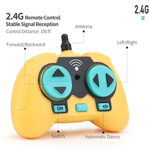  ماشین کنترلی چرخشی 360 درجه زرد Car 360 Degree Flip Remote Control Cars مقیاس 1:32_اسباب بازی